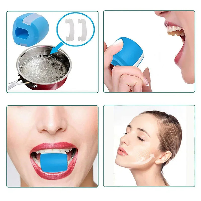 Masseter Ball Jawline Muscle Exerciser Chew Ball Food Grade Silicone Facial  Mandible Trainer Face Fitness Balls