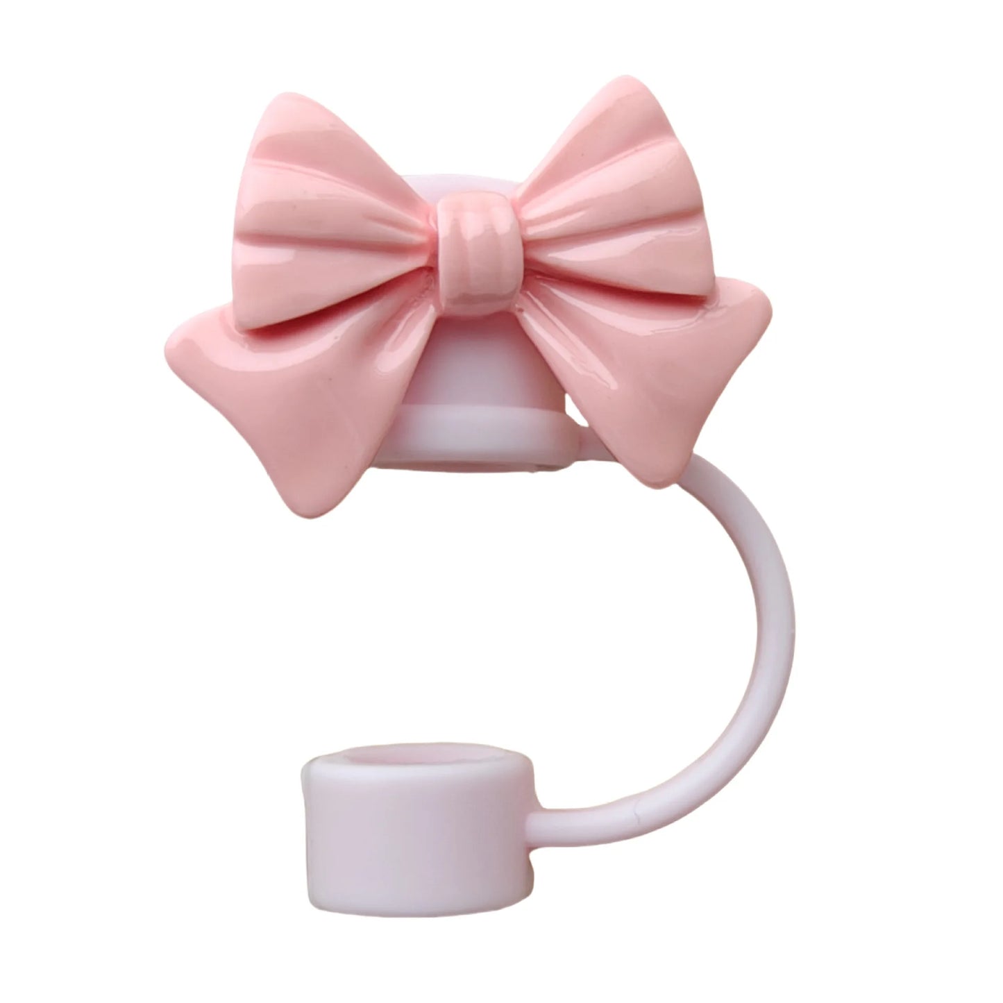 Cute Bow Straw Cup,8mm/10mm Silicone Reusable Suction Pipe Dust Plug Compatible for Stanley Cup Tumbler Straw Topper Accessories