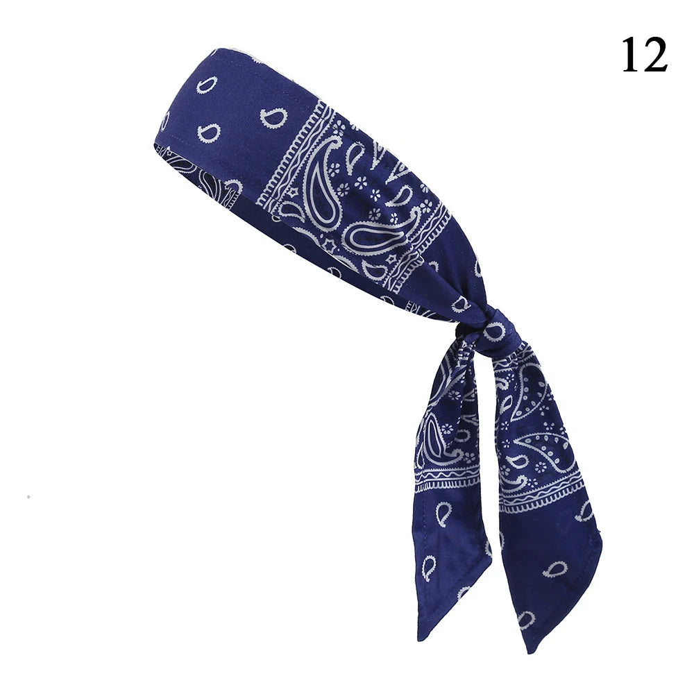 Cashew Print Sport Headbands Men Bike Cycling Running Sweatband Fitness Tennis Gym Headscarf Women Yoga Hair Band Bandage Hot