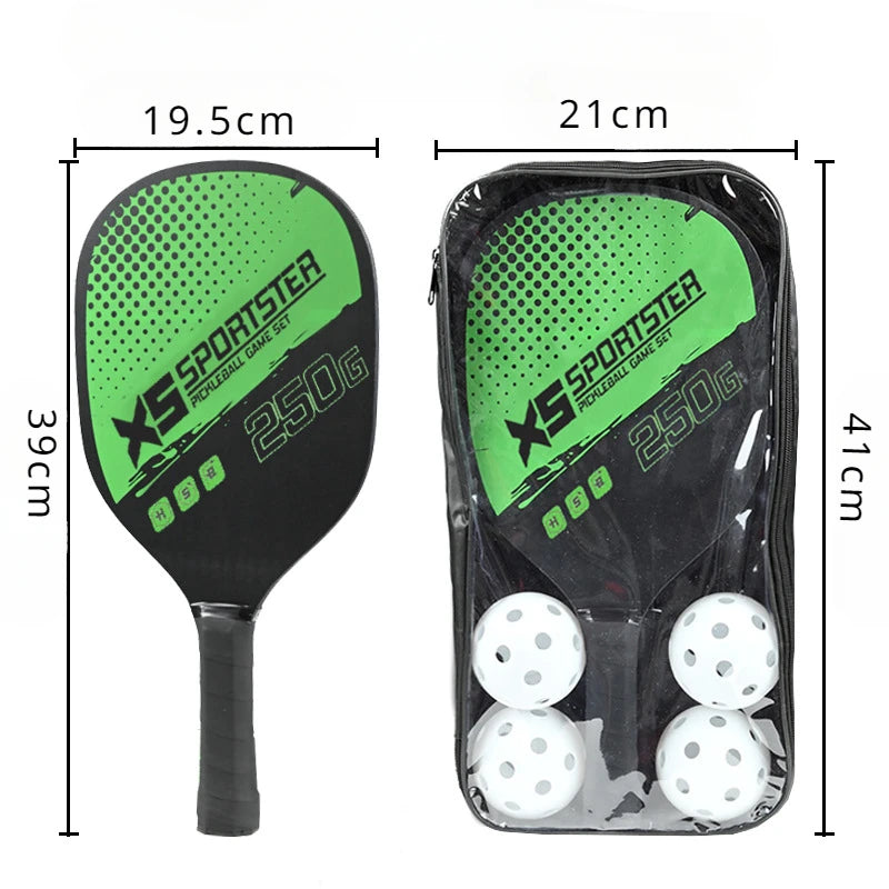 Pickleball paddle Wooden Pick racquet beach racquet set with ball outdoor sports fitness kit combination