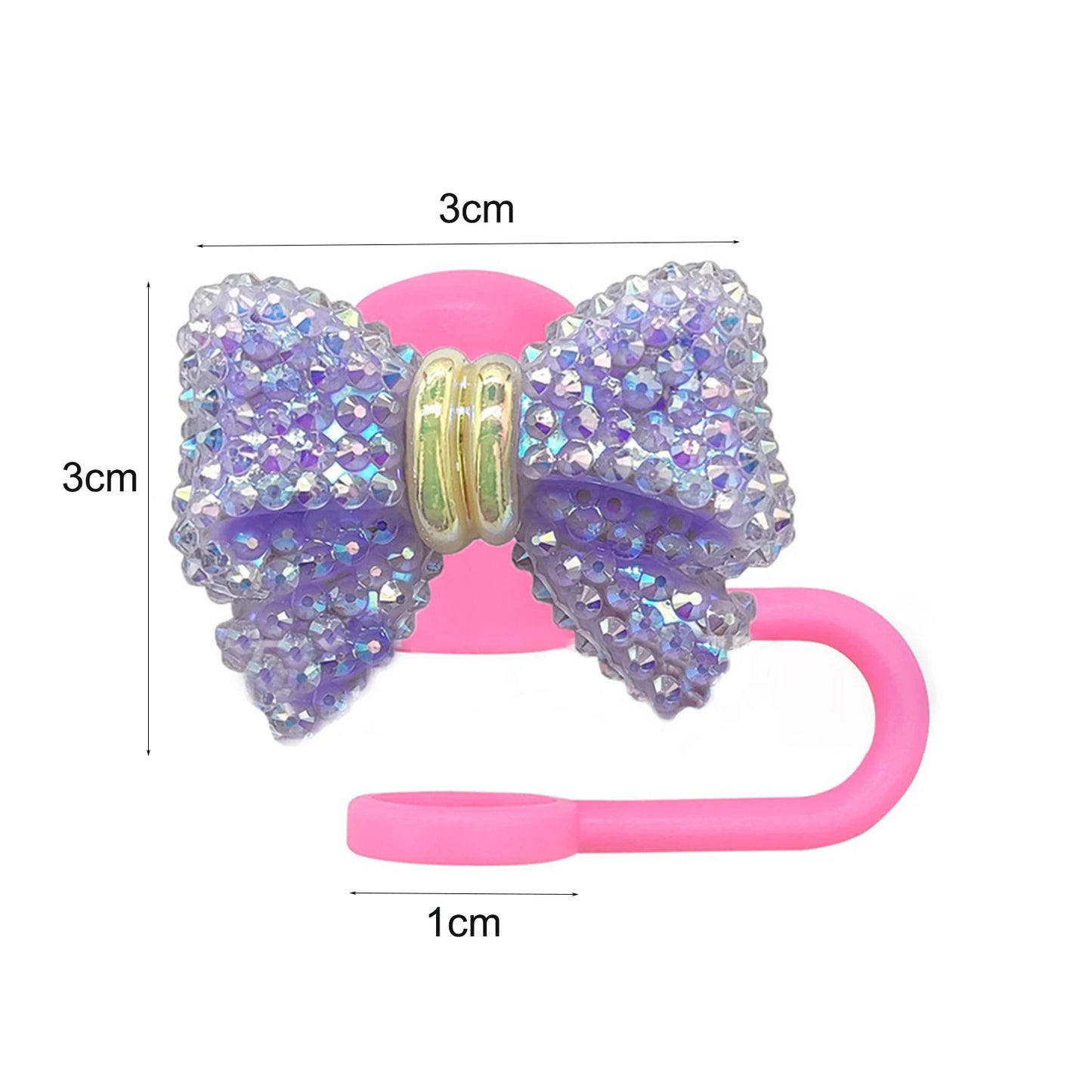 Cute Flower Bow Straw Covers Compatibility Stanley Tumbler 10mm Cups Accessories Kawaii Silicone Straw Toppers Protector Cap