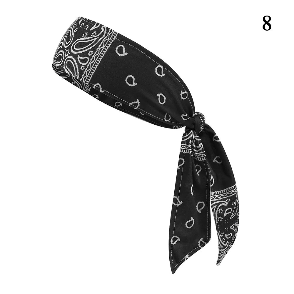 Cashew Print Sport Headbands Men Bike Cycling Running Sweatband Fitness Tennis Gym Headscarf Women Yoga Hair Band Bandage Hot