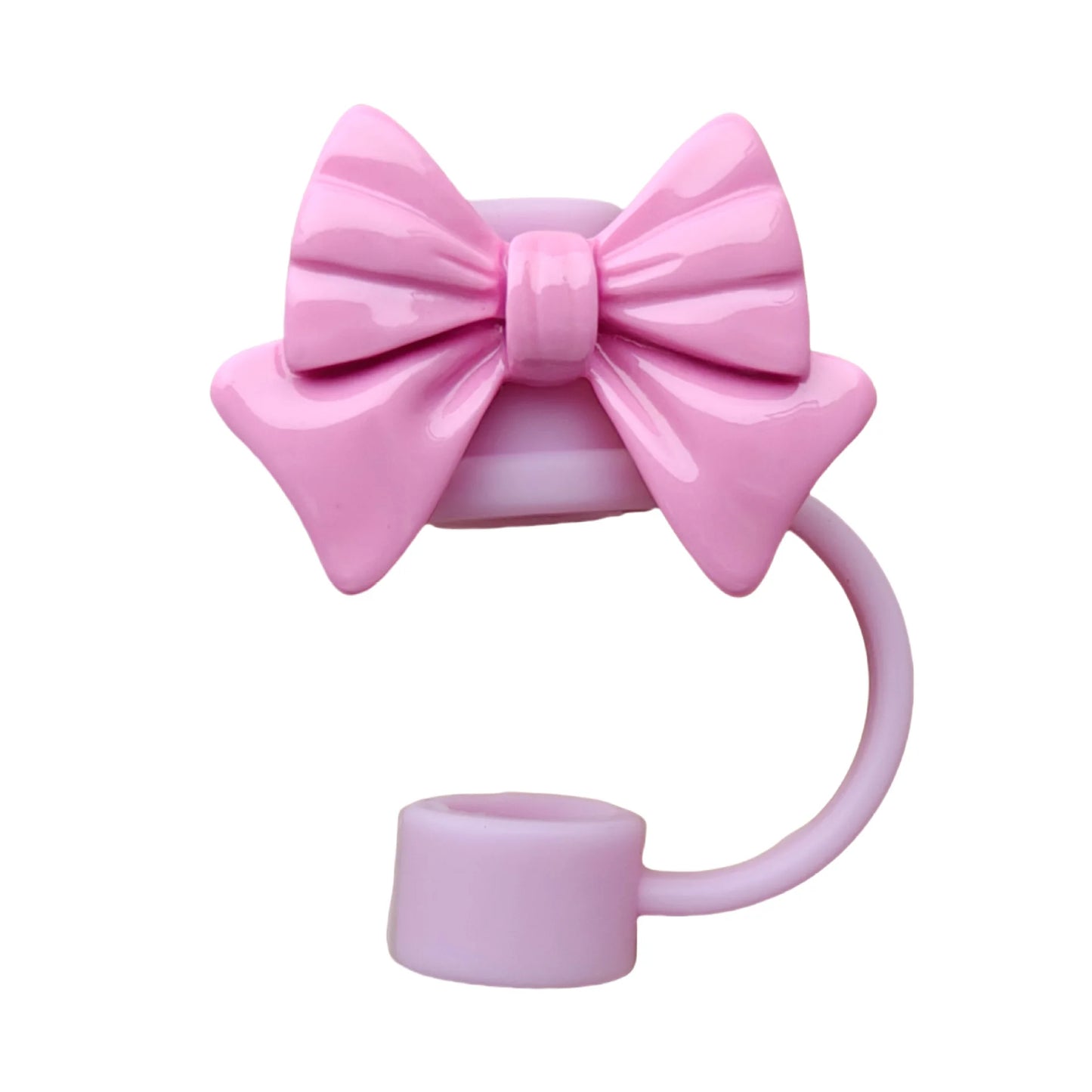 Cute Bow Straw Cup,8mm/10mm Silicone Reusable Suction Pipe Dust Plug Compatible for Stanley Cup Tumbler Straw Topper Accessories